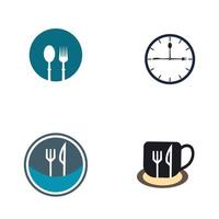 vork en lepel restaurant logo vector sjabloon