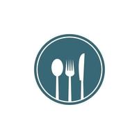 vork en lepel restaurant logo vector sjabloon