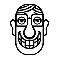 Man hoofd cartoon vectorillustratie vector