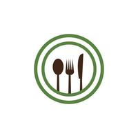 vork en lepel restaurant logo vector sjabloon