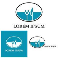 vork en lepel restaurant logo vector sjabloon