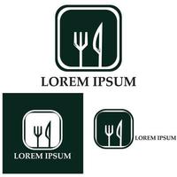 vork en lepel restaurant logo vector sjabloon