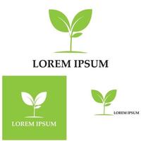 logo's van groene boom blad ecologie natuur element vector