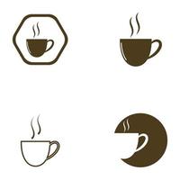 koffiekopje logo sjabloon vector pictogram ontwerp