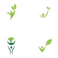 menselijk gezond leven logo sjabloon vector icon
