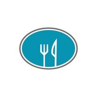 vork en lepel restaurant logo vector sjabloon