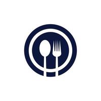 vork en lepel restaurant logo vector sjabloon