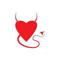 hart duivel logo vector sjabloon