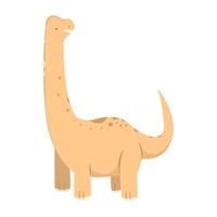 schattige cartoon dinosaurus op geïsoleerde witte achtergrond vectorillustratie vector