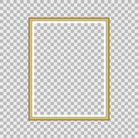 gouden frame, ontwerp voor uw inhoud. vector