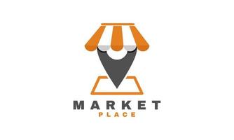 creatieve markt en plaats logo modern zakelijk bedrijf vector