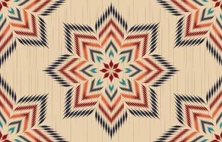 etnische abstracte ikat kunst. naadloos patroon in tribal, volksborduurwerk en Mexicaanse stijl. Azteekse geometrische kunst ornament print.design voor tapijt, behang, kleding, inwikkeling, stof, hoes, textiel vector