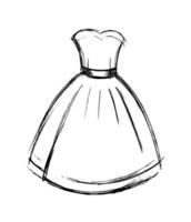 jurk schets. cocktail jurk. garderobe kleding voor meisjes. trouwkleding
