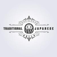 durama pop, drama pop logo pictogram symbool traditionele Japanse pop logo sjabloon vector illustratie ontwerp
