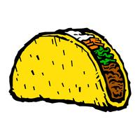 Taco vectorillustratie vector