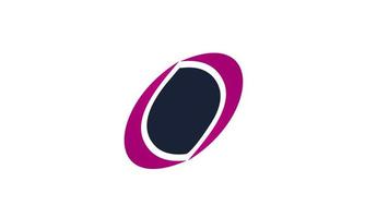 abstract logo eenvoudig voor financiën met lintstijl in verloopkleur vector