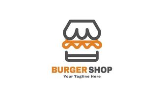 voorraad vectorillustratie hamburger winkel logo ontwerp collectie vector