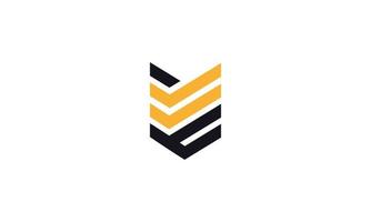 stock illustratie zakelijke advies- en financiële bedrijven schild logo ontwerp lijnstijl vector