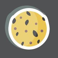 cookie ii sticker in trendy geïsoleerd op zwarte achtergrond vector