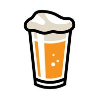 Bier Pint glas vector pictogram