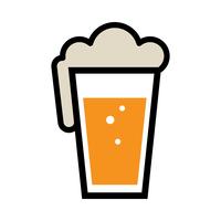 Bier Pint glas vector pictogram