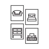 interieur deel minimalistisch logo symbool pictogram vector grafisch ontwerp illustratie