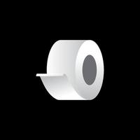 abstracte witte rol tissue of papier logo ontwerp vector pictogram symbool illustratie