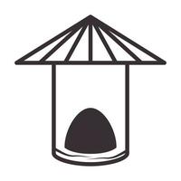 bamboe vogel huis logo symbool vector pictogram illustratie grafisch ontwerp