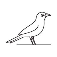 lijnen hipster vogel zingen logo vector pictogram illustratie ontwerp