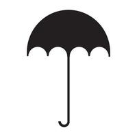 silhouet geometrische paraplu logo vector pictogram illustratie ontwerp