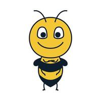 bijen honing kinderen gelukkig schattig cartoon kleurrijk logo vector illustratie ontwerp