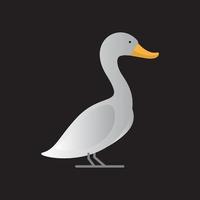 dier vogel gradiënt witte zwaan of gans logo ontwerp vector pictogram symbool illustratie