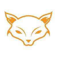 gezicht dier vixen oranje logo ontwerp vector grafisch symbool pictogram teken illustratie creatief idee