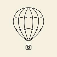 parachute met camera vliegen logo symbool pictogram vector grafisch ontwerp illustratie idee creatief