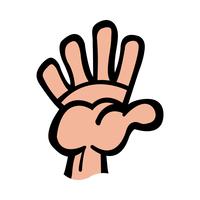 Cartoon Hand High Five Vector Illustratie