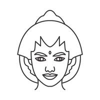 vrouwen javaanse logo vector symbool pictogram ontwerp illustratie