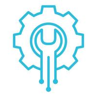 versnelling tech tools kit logo vector pictogram illustratie ontwerp