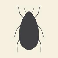 kakkerlak silhouet eenvoudig logo vector pictogram symbool grafisch ontwerp illustratie
