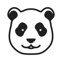 hoofd schattige glimlach panda cartoon logo vector symbool pictogram ontwerp illustratie