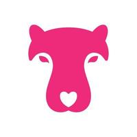 gezicht roze nijlpaard logo symbool pictogram vector grafisch ontwerp illustratie idee creatief