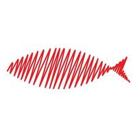 vis vorm lijnen krabbel logo vector pictogram illustratie ontwerp