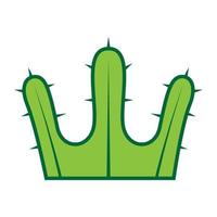 cactus kroon logo symbool vector pictogram illustratie grafisch ontwerp