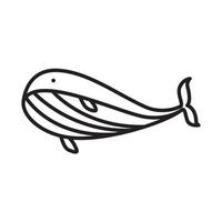 orka walvis lijnen modern logo vector symbool pictogram ontwerp grafische afbeelding