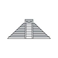 piramide lijntekeningen schets minimalistisch logo vector illustratie ontwerp