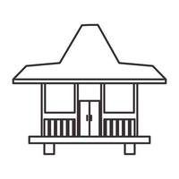 javaanse cultuur huis logo vector pictogram illustratie ontwerp