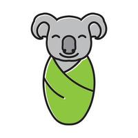 dier cartoon schattig koala baby logo vector symbool pictogram ontwerp grafische afbeelding