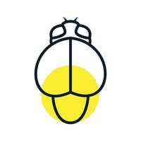 dier insect vuurvliegjes lijn uniek logo vector pictogram illustratie ontwerp