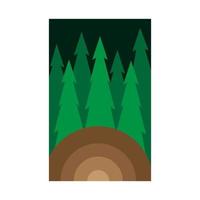 kleurrijk hout en bomen dennen logo vector symbool pictogram ontwerp grafische illustratie