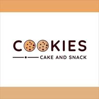 cookies logo vector illustratie sjabloon pictogram grafisch ontwerp. cake- en snacksymbool voor bakkerijzaken