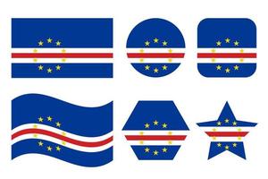 Kaapverdië vlag eenvoudige illustratie voor onafhankelijkheidsdag of verkiezing vector